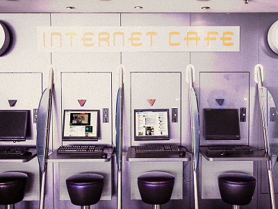 Internet Cafe cats facebook internet youtube