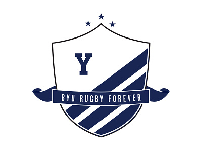 BYU Rugby Crest Shield byu rugby shield sport