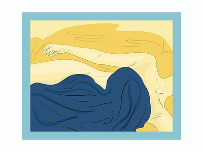 Ocean dreams body illustration illustrator layedback nude nudeart sheets vectorart