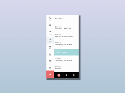 Calendar - UI 6 calendar concept dailyui design interface minimal mobile sketch ui ux