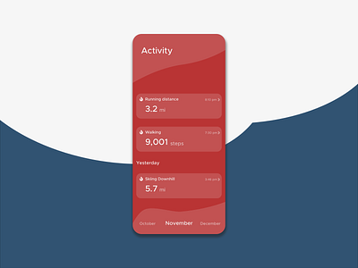Activity | UI 14 concept dailyui design interface minimal mobile sketch ui ux