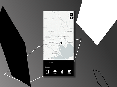 Map | UI 18 concept dailyui design experiment interface minimal mobile sketch ui ux