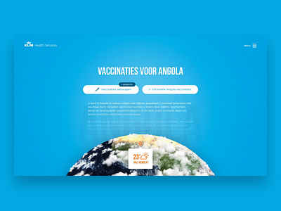 KLM Health Services animation blue design flow globe interface ui world