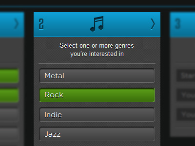 Fresh Selectors (css3) buttons click css3 design modern music selectors ui web
