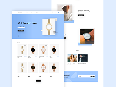 Watchroom – online ecommerce with stylish essentials blog clean concept design desktop design desktop ecommerce ecommerce ecommerce shop fashion homepage layout online shop product listing page ui watches webdesign webpage website