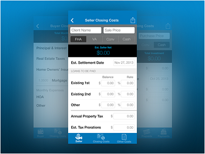 CostsFirst Closing Cost App flow interaction ios ui usability ux visual