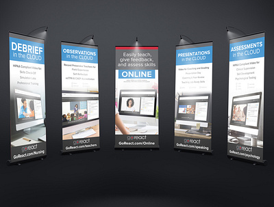 GoReact Tradeshow Banners banners conventions large formats pop up banners trade show