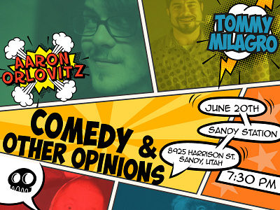 Comedy & Other Opinons Poster comedy comic book comics geek opinions salt lake showcase standup utah