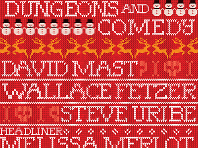 Dungeons and Comedy - December 2014 christmas comedy holiday provo showcase standup sweater ugly utah