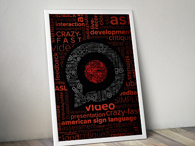 GoReact Word Poster design graphic design poster type typography word cloud