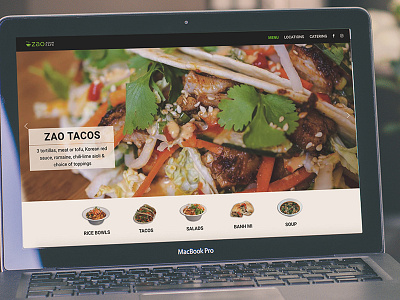 Zao Asian Cafe Website asian asian food asian fusion food website banner website design