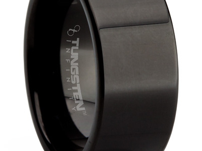 Tungsten Infinity logo infinity logo ring tungsten