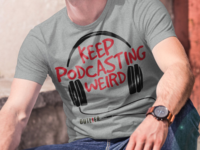 Outlier Podcast Festival T-shirt apparel design festival podcast standup tshirt