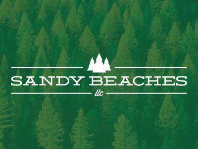 Sandy Beaches Logo beaches branding identity logo sandy trees