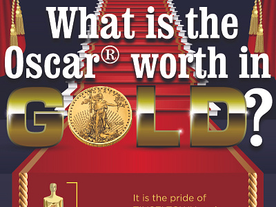 What is the Oscar worth in GOLD? infographic academy award financial gold infographic movies oscar red theater