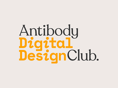 Antibody Digital Design Club branding club digital design logo
