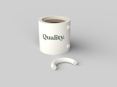 Quality 3d adobe dimension broken irony logo quality render