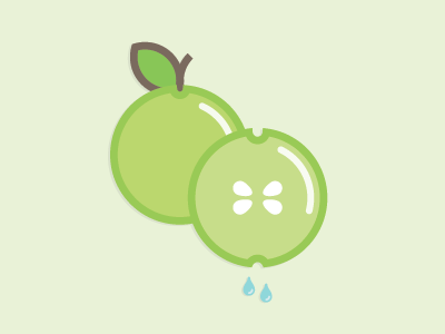 Apple apple fruit illustration thick lines vector