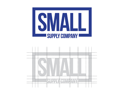 Small Supply Co. box branding camera grid identity ikb blue logo logo grid