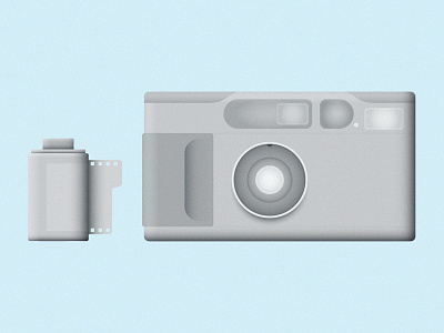 Contax T2 camera contax film grain illustration photography texture vector