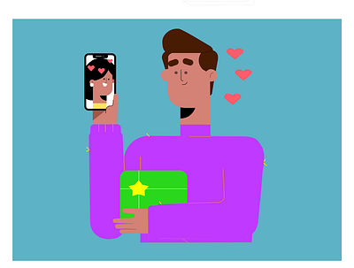 Online love illustration