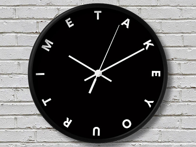 Take Your Time clock design minimal society6