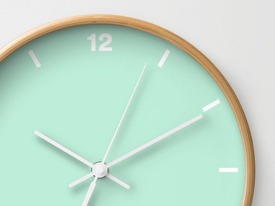 Pastel Mint Clock