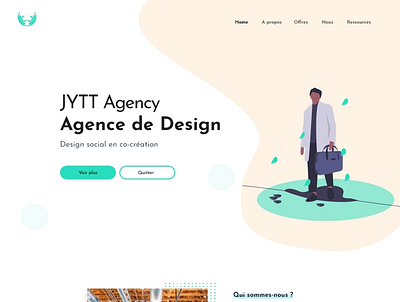 Landing Page - Design Social Agency design illustration ui ux