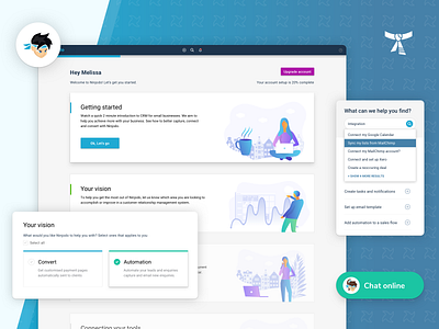 Ninjodo CRM onboarding client journey