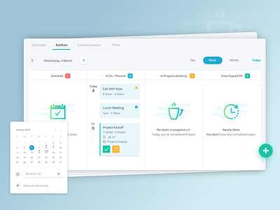 ninjodo planner crm crm software illustration product design saas design ui ui design ux ux design