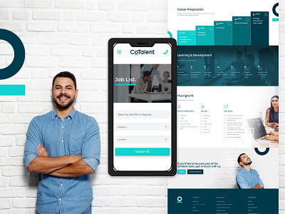 CoTalent Recruitment website brand identity integration web design