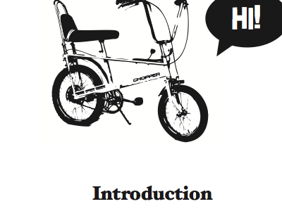 Introduction for Newspaper bike black chopper introduction monochrome newspaper paper white