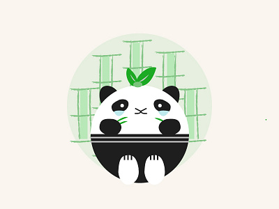 Round Animals: Panda animal illustration panda round