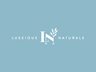 Luscious botanicals branding design logo luscious naturals skincare typography art