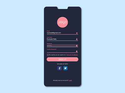 Signup Design appdesign dailyui dailyui001 dailyuichallenge design madeinaffinity signup signupform ui