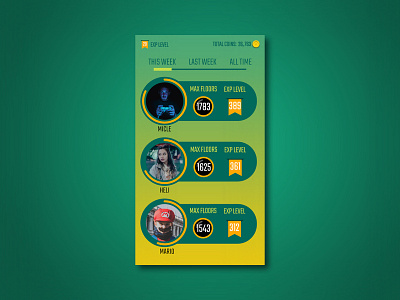 Leaderboard Design affinitydesigner appdesign dailyui dailyui019 dailyuichallange design gamedesign leaderboard leaderboards madeinaffinity ui uidesign