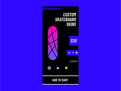 Product Customization affinitydesigner appdesign customisation daily 100 challenge dailyui dailyui033 dailyuichallange design graphic design madeinaffinity skateboard ui