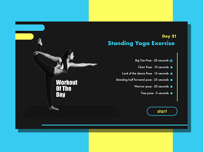 Daily workout app design