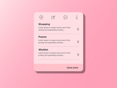 Notes Widget