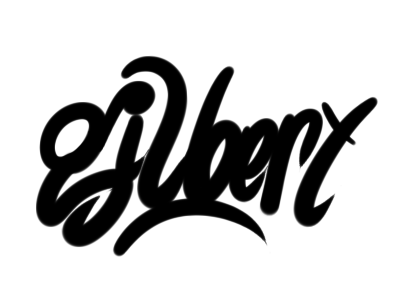 Gilbert brush script signature vector