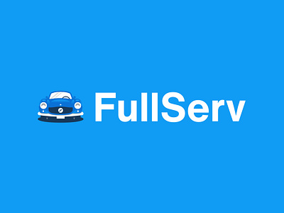 FullServ brand car face full grill happy headlights identity logo service smile smiley face