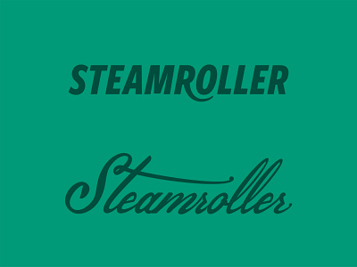 Steamroller Type logo logo design logotype logotypedesign roller rolls script script lettering steam steamroller type typography