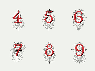 36 Days of Type 36daysoftype 36daysoftype07 4 5 6 7 8 9 numbers numeral type type art typedesign typeface typeface designer typogaphy
