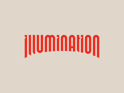 Illumination deco firework thick thick lines type typography