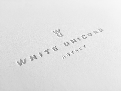 White Unicorn agency alicorn brand identity logo u unicorn w white