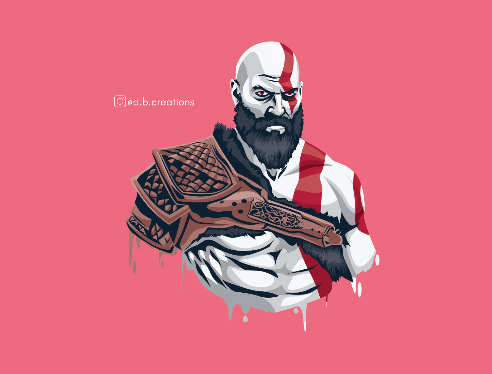 Kratos God Of War By Deepak Bhatt On Dribbble