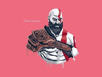 Kratos God of war app design digitalart icon illustraor logo typography ux vector vector art vector artwork