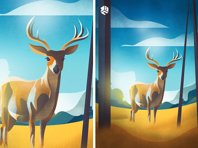 The Elk artwork design digital 2d digitalartist drawing illustration vector vector art vector artwork vector artworks
