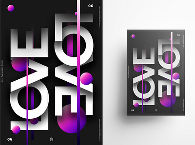Love Abstract Poster Design app branding design digitalartist icon logo minimal typography ui ux web