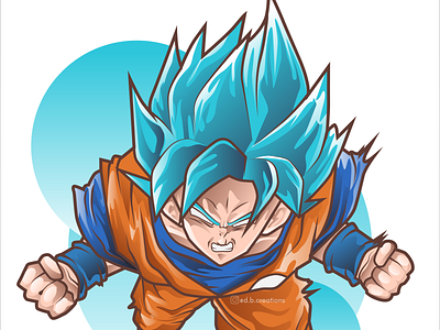 Goku Super Saiyan Blue design digital 2d digitalart digitalartist dragon ball dragonball goku illustraion illustraor illustration illustrstor vector vector art vector artwork vector artworks